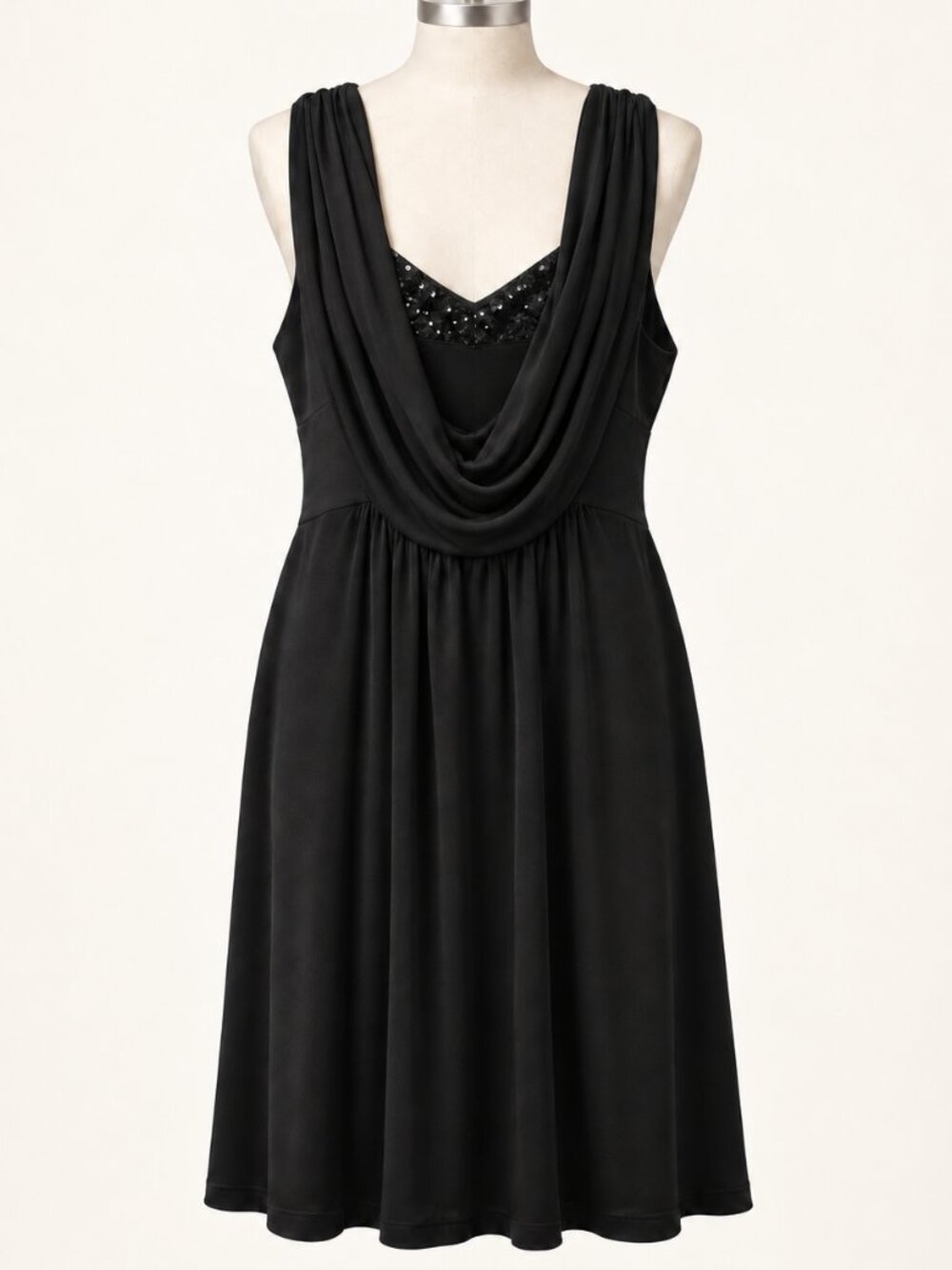 Laila Azhar Black Sleeveless Cocktail Dress M